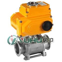 Q981F/PPL內(nèi)螺紋電動球閥 （卡箍連接） 