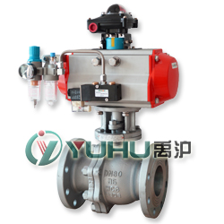 氣動法蘭球閥（雙作用氣缸）